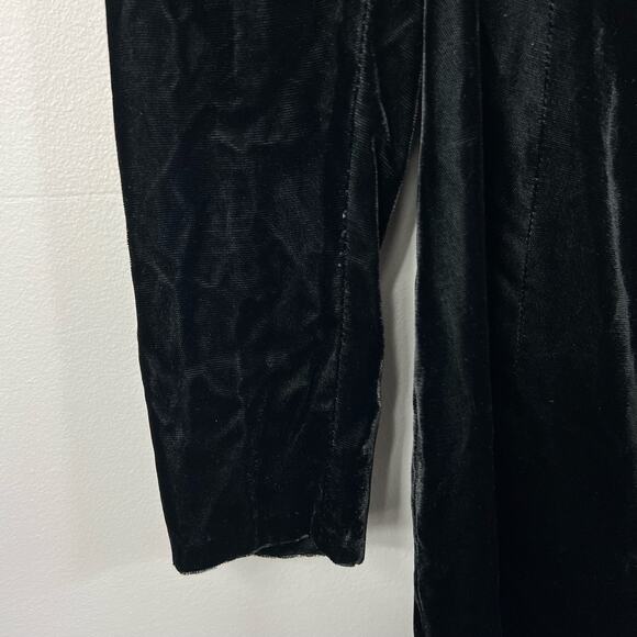 Vintage Gunne Sax Jessica McClintock Dark Romantic Whimsigoth Black Velvet Dress - Picture 9 of 16